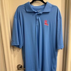Ole Miss Powder Blue Polo Shirt Classic Design